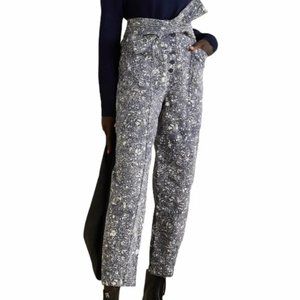 Ulla Johnson - Otto Indigo Marble Print Tapered high waisted Jeans size 4